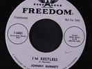 JOHNNY BURNETT: I'm Restless / Kiss Me 45 (dj, sm xol) Rockabilly