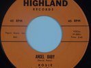 ROSIE & ORIGINALS: Angel Baby / Give Me Love HIGHLAND Orig NM- Doo Wop 45 Hear