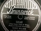 Bruns 8319 Teddy Wiolson w BILLIE HOLIDAY Sugar 1939 Benny Carter 78 rpm E+