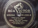 Arthur Big Boy Crudup THAT'S ALL RIGHT 1946 blues 78  RCA VICTOR 20-2205  ELVIS
