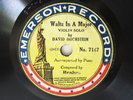 78rpm DAVID HOCHSTEIN Violin -  EMERSON - Brahms & Kreisler