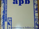 APB - Something To Believe In- LP Link Records 1985 Rock/ALT Punk 12