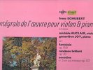RARE MHS 606S MICHELE AUCLAIR Schubert Violin Music IN ORIG ERATO SLEEVE drs