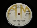 THE ORIGINAL SEX PISTOLS A&M GOD SAVE THE QUEEN NEAR MINT 7