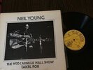 NEIL YOUNG 1970 Carnegie Hall Show LP SEX PISTOLS SPUNK BLANK LABELS takrl 908