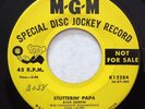 M-G-M 12284 Buck Griffin orig PROMO Rockabilly 45 Mint Minus Stutterin' Papa