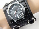 Elvis Style 68 Special Leather type Wrist Strap - Round Face Watch