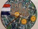 STONE ROSES inspired clock.hand painted.ARTIC MONKEYs,The Charlatans,Glastonbury