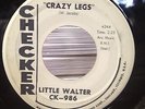 Little Walter CRAZY LEGS / CRAZY FOR MY BABY 1961 Blues DJ WLP Promo CHECKER  E