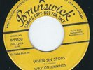 TX rockabilly Waylon Jennings BRUNSWICK 55130 When sin stops / Buddy Holly ?
