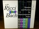 RUGGIERO RICCI  BACH:Sonatas/Partitas Unaccompanied Violin`68 Gold Decca WLP «NM