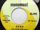 FULLER BROTHERS 45 Down Big church wedding 1967 POPCORN on MONUMENT PROMO e7470