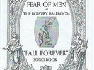 Fear Of Men at The Bowery Ballroom Fall Forever Song Book Limited to 250 only