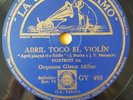JAZZ 78 rpm RECORD VsA GLENN MILLER Orquesta ABRIL TOCO EL VIOLIN / NO TENGO...
