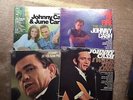 Set of 4 vintage JOHNNY CASH albums lps Folsom Prison, Ring of Fire, more