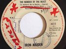 IRON MAIDEN - The number of the beast /  GUATEMALA SINGLE 45 / PROMO