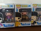 beatles, yellow submarine pop vinyl figures. George Harrison, John Lennon, Ringo