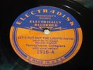 JAZZ TOM BERWICK Let's Put Out The Lights/A Million Dreams ELECTRADISK 1916 E-