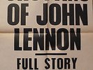 Beatles original advertising poster - 1980 London standard shooting John lennon
