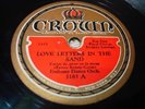 JAZZ EMBASSY DANCE ORCH Love Letters In The Sand CROWN 3183 VV+