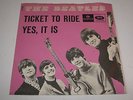 BEATLES - TICKET TO RIDE - 45 RARE DANISH 1965 UNIQUE PIC SLEEVE R 5265 LISTEN