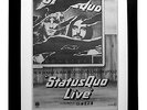 STATUS QUO+Live+Glasgow+POSTER+AD+RARE ORIGINAL 1977+FRAMED+EXPRESS GLOBAL SHIP