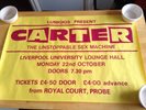 Carter USM Original Gig Poster Liverpool University Lounge Hall 22nd Oct 1990