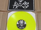 THE ADICTS Songs Of Praise FALLOUT LP RARE 1982 UK ORIGINAL YELLOW VINYL COPY