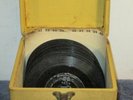 Vintage 45 RPM Record Carry Case with 30 Vintage 45 RPM Records & Metal Adaptor