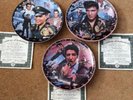 Elvis Presley Musical Plates. Set Of 3. Very Rare Set. Hound Dog, G.i.Blues, Blu