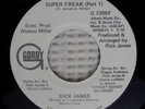 RICK JAMES Super Freak Part 1 GORDY White Label Promo Modern Soul Boogie 45 NM