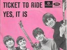 THE BEATLES 45 TICKET TO RIDE+PS DENMARK RARE