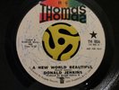 CROSSOVER SOUL 45-Donald Jenkins-A New World Beautiful-Thomas Vg++ HEAR