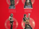 KISS STAND-UP CUT-OUT INTERVIEW PICTURE DISC VINYL RECORDS, SET OF 4 w/stands