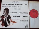 POULENC DENISE DOUVAL BORDEAUX 1958 CONCERT LP CLIO 001 GOUNOD RAVEL DEBUSSY