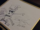 AUTHENTIC SLASH STUNNING SIGNED HUGE 20X16 MOUNT AND DRAWING GUNS N ROSES V RARE