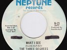 THREE DEGREES What I See RARE promo 45 PSYCH FUNK northern soul Gamble Huff HEAR