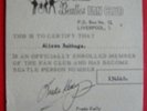 THE BEATLES Fan Club Membership Card For 1967 - 68 Number 134140