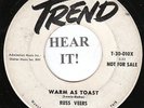 Russ Veers KILLER ROCKABILLY 45 (Trend 30-010 PROMO) Warm As Toast/The Answer