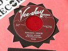 MACEO WOODS  AMAZING GRACE  VG+  LEANING ON THE EVERLASTING ARM   GOSPEL 45