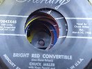 CHUCK MILLER  MERCURY  REPRO  LABEL   45 BRIGHT RED CONVERTABLE     HARD TO FIND