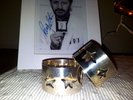 BEATLES - 2 x RINGO STARR OWNED 'STAR' SERVIETTE RINGS PLUS FREE PHOTO