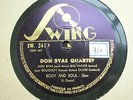 78 rpm-DON BYAS QUARTET -Body and soul- SWING sw 241