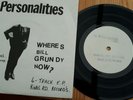 TV PERSONALITIES - WHERE'S BILL GRUNDY NOW   ORIGINAL EP - PISTOLS CLASH