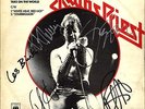 JUDAS PRIEST Take on the World FULLY SIGNED Vinyl LES BINKS Halford +3 AUTOGRAPH