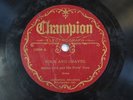 78 RPM SYD VALENTINE  SKILLET DICK & HIS FRYING PANS CHAMPION 15996 E- RARE JAZZ