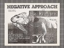 Negative Approach / Die Kreuzen flyer kbd hardcore TIED DOWN-era