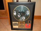 KISS Framed VINTAGE 1974 - 1982 Memorabilia Buckles, Ad, Slide, & Picture Disc