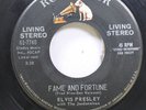 Hear  Rock & Roll Living Stereo 45 Elvis Presley - Fame & Fortune / Stuck On You