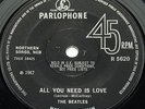 BEATLES 1967 UK Parlophone 45 - All You Need is Love - Omits TV Credit Reference